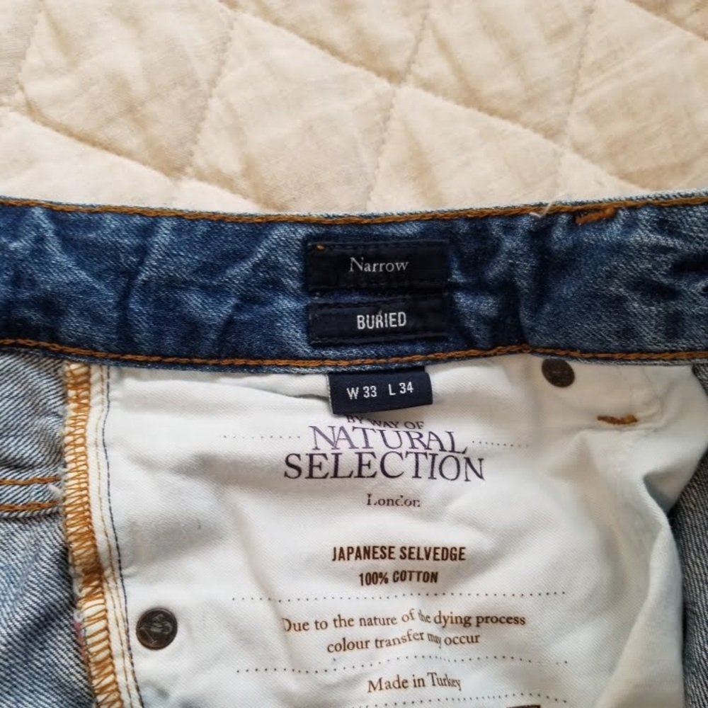 By way of Natural Selection Japanese selvedge, never worn - Picture 5 of 5
